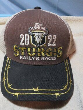 NEW OLD STOCK 82nd Annual STURGIS Rally & Races 2022 Baseball Truckers Cap Hat